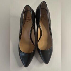 I.N.C Women's Zitah Pump Black Leather Pump 8.5 Medium
